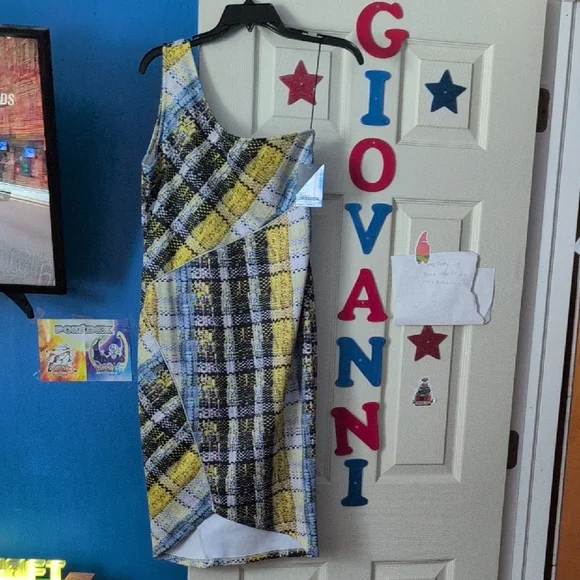 Stylish Plaid Sleeveless Dress Project Runway - Picture 1 of 5
